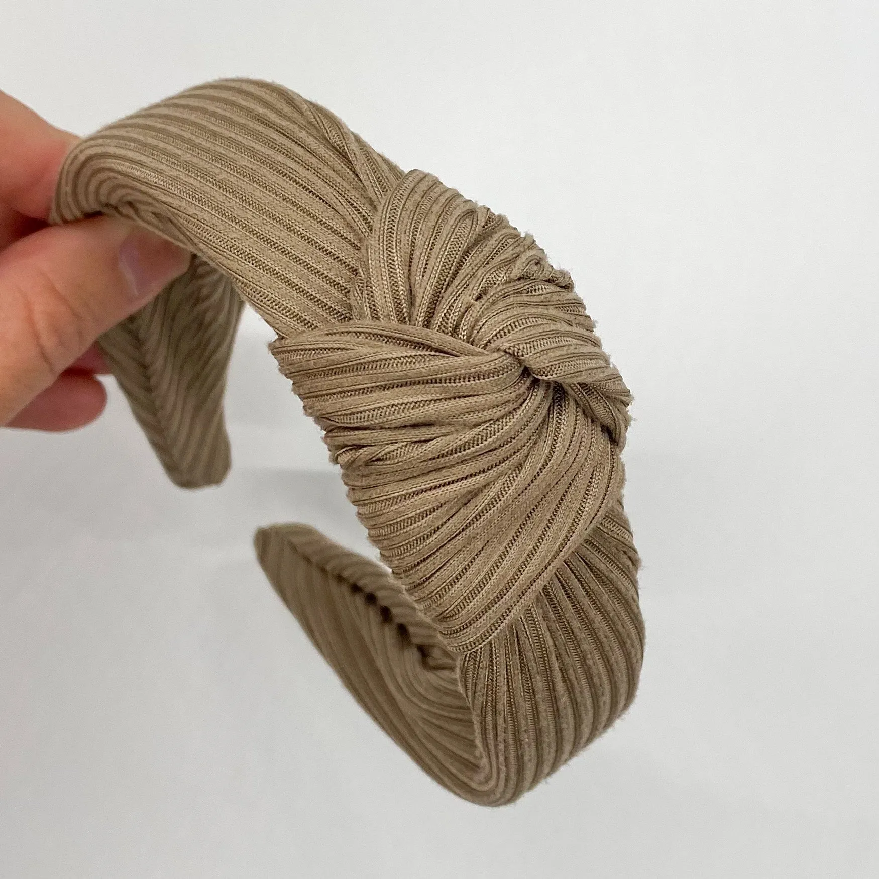 Warm Stone Top Knot Headband