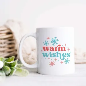 Warm Wishes Retro Christmas Ceramic Mug