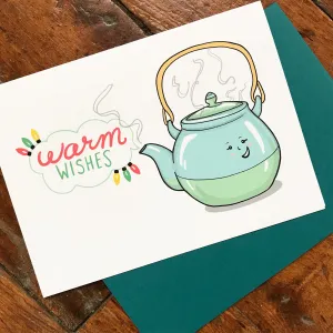 Warm Wishes Tea Pot - HOLIDAY