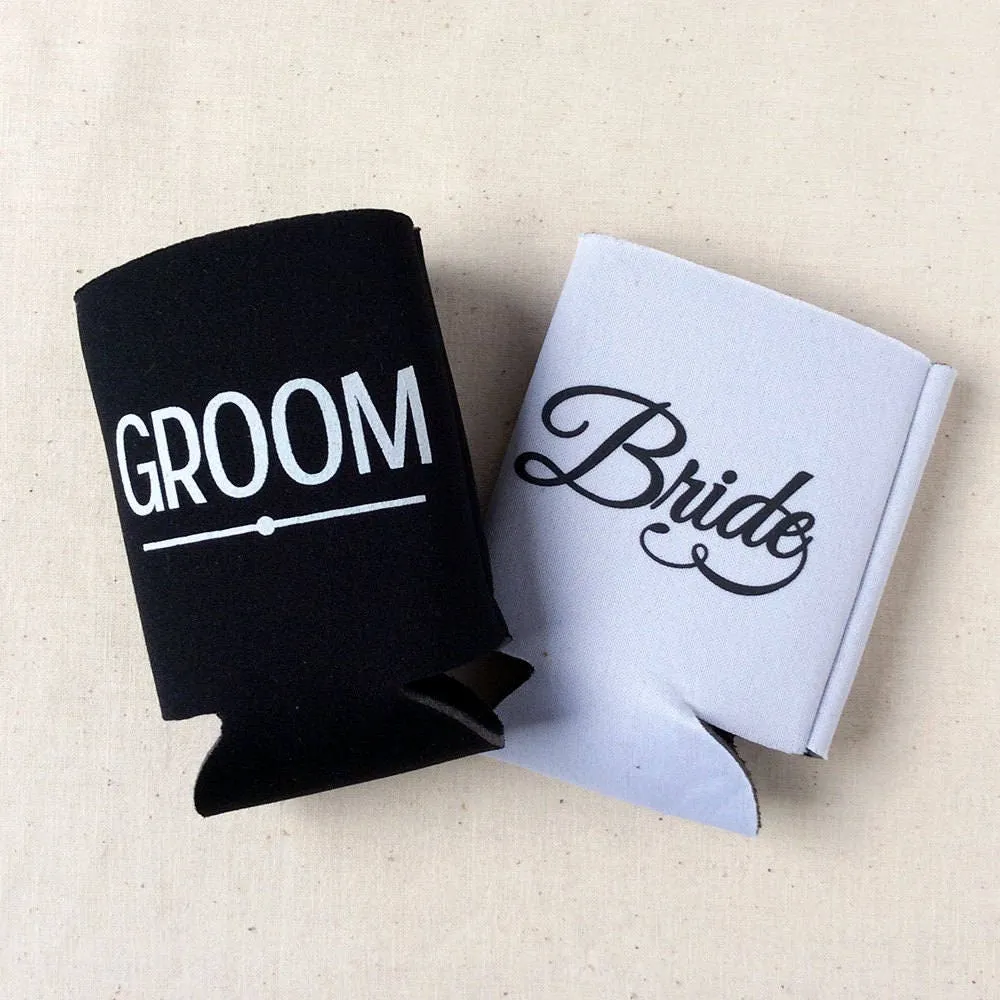 Wedding Can Cooler #188R - Custom Pet Illustration