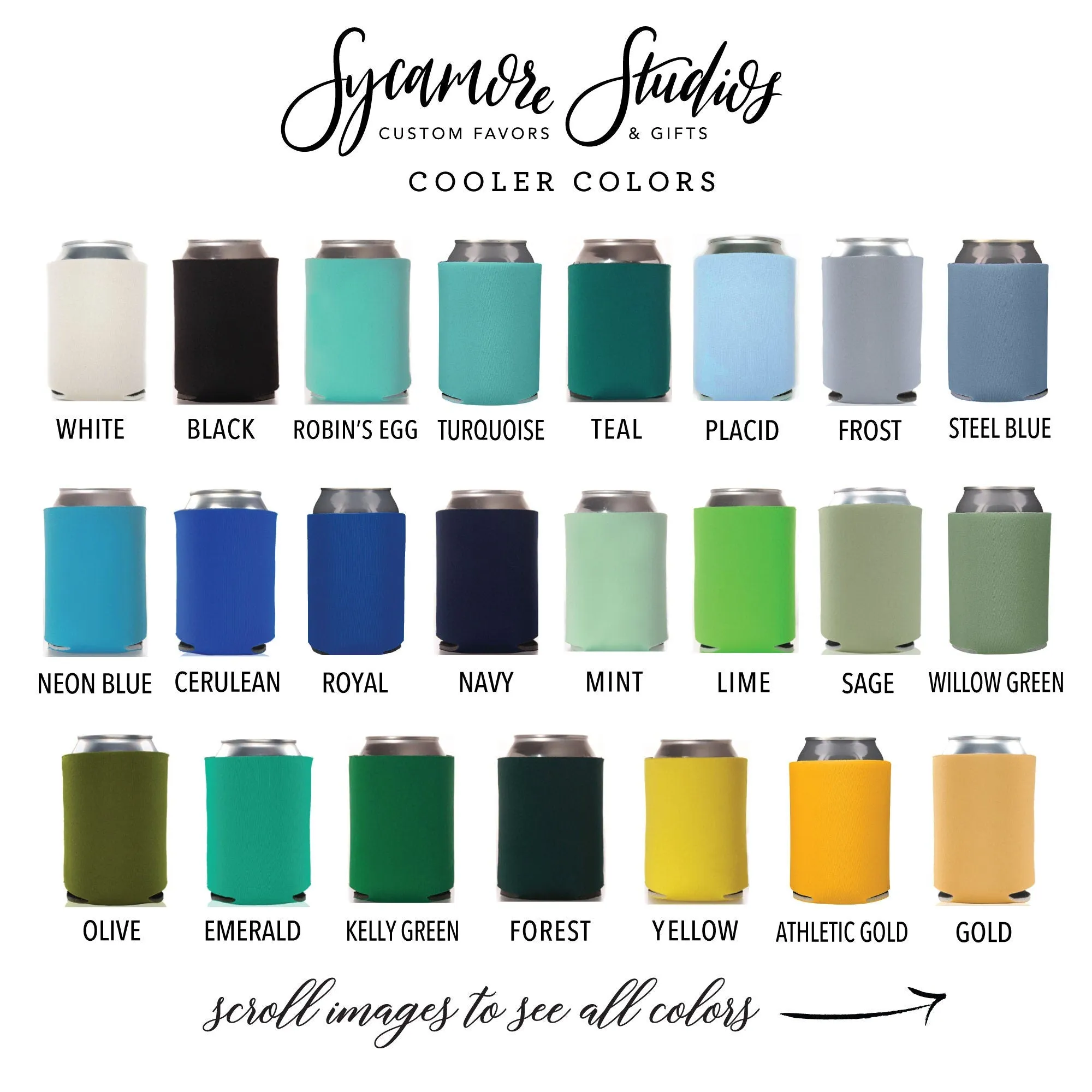 Wedding Can Cooler #188R - Custom Pet Illustration