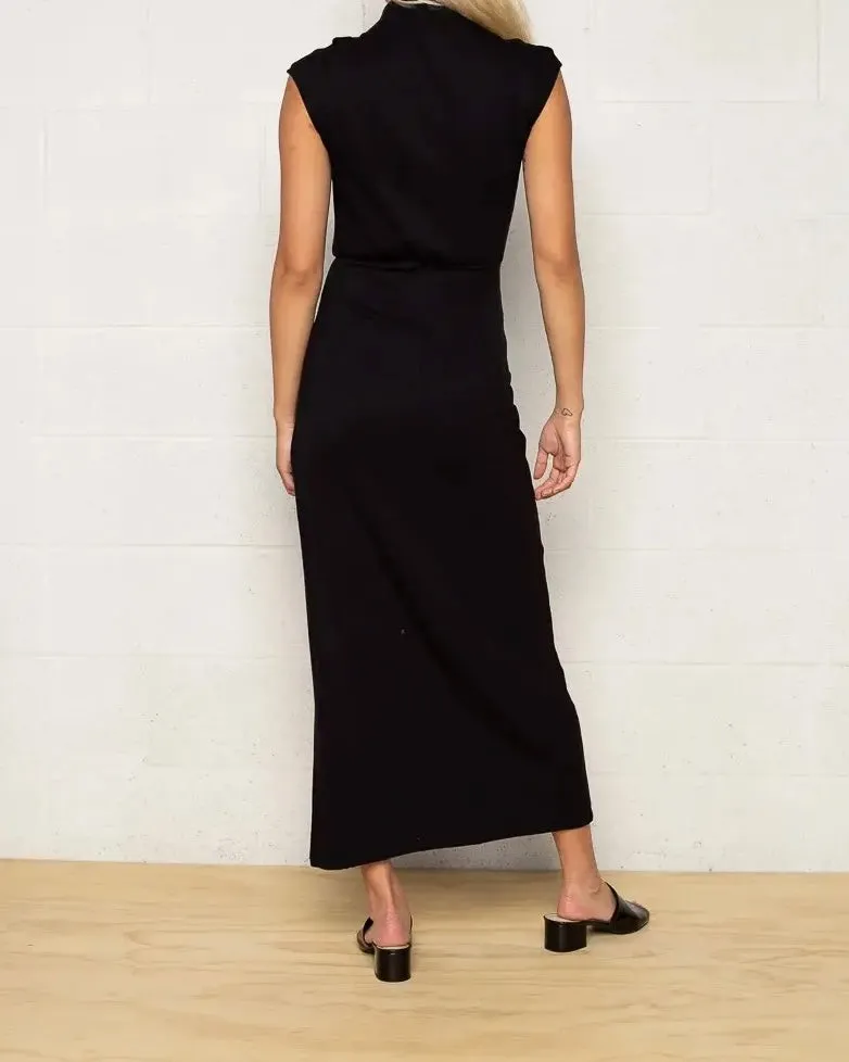 Wild Side Mock Neck Maxi Dress