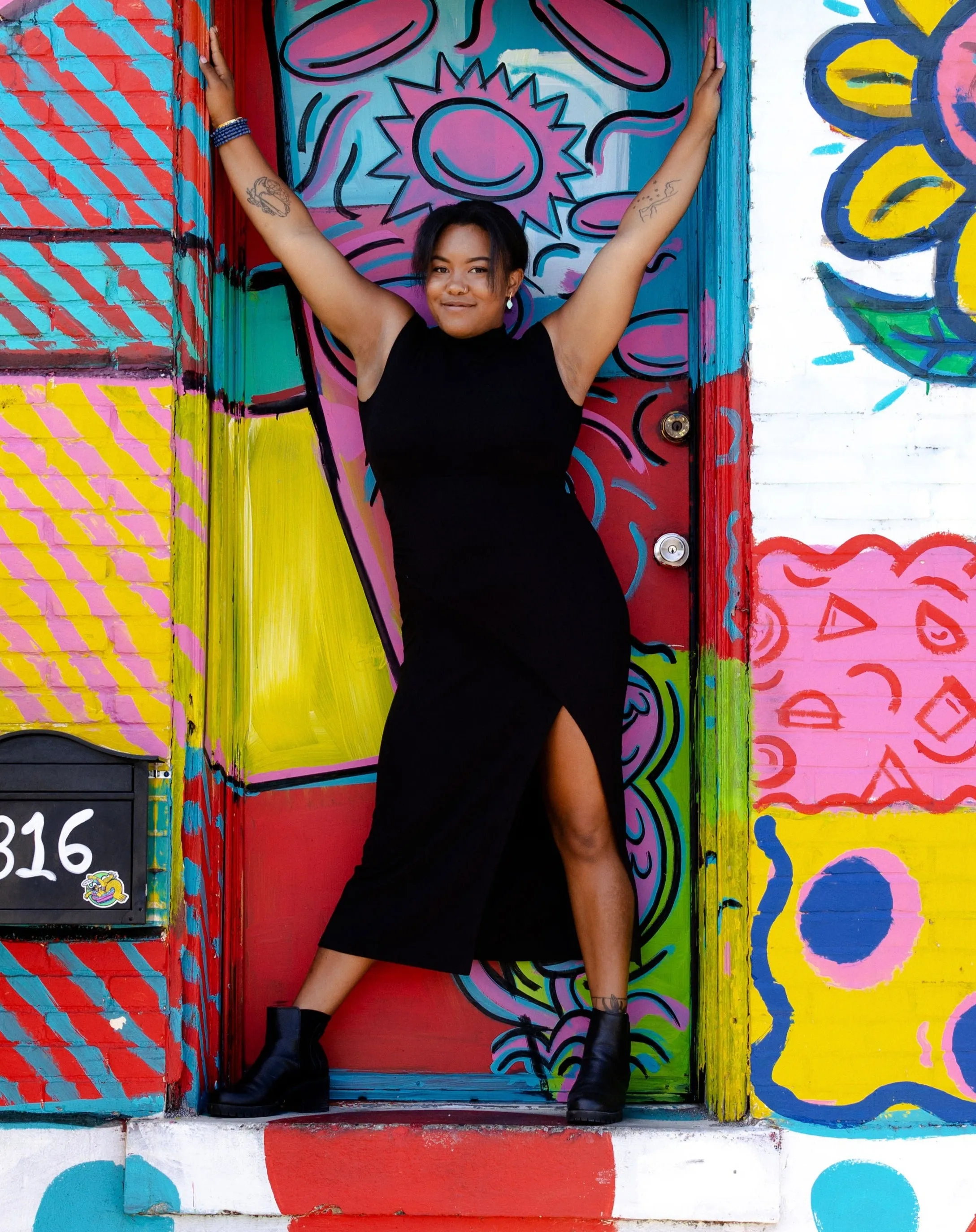 Wild Side Mock Neck Maxi Dress