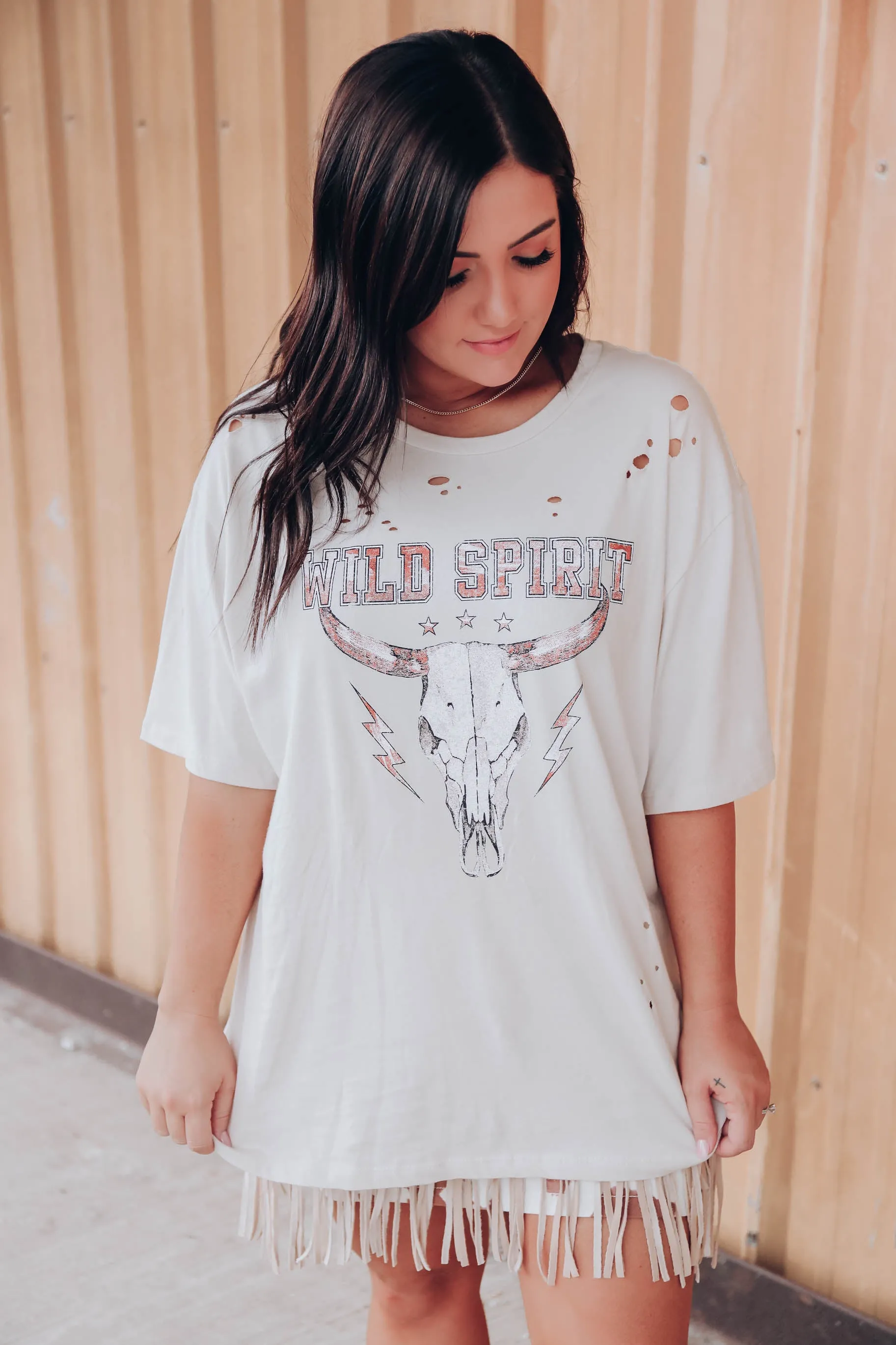 Wild Spirit Graphic Tee - Bone