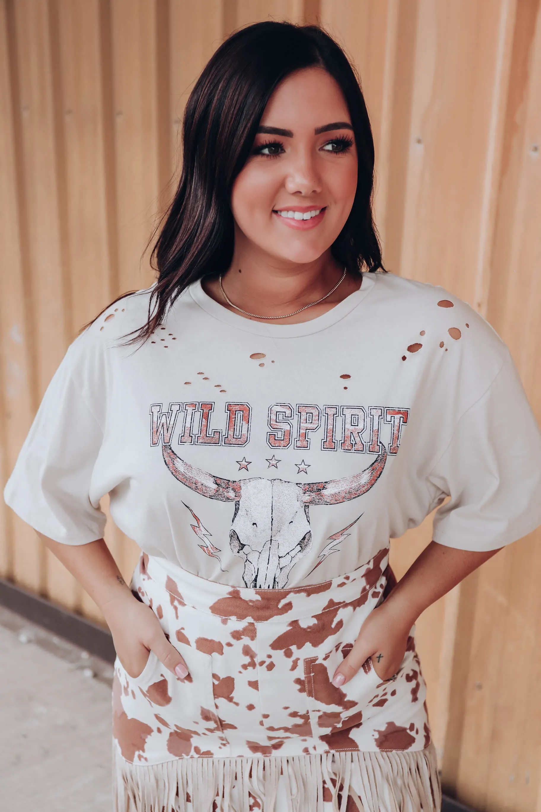 Wild Spirit Graphic Tee - Bone