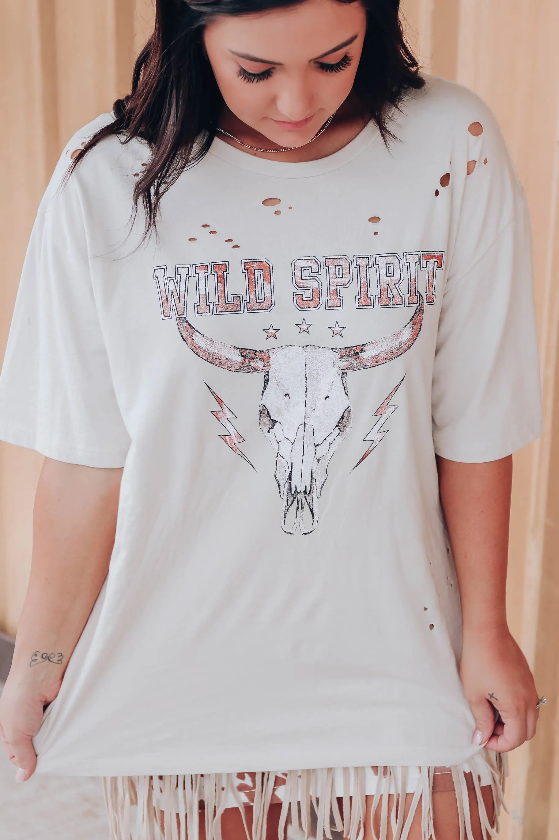 Wild Spirit Graphic Tee - Bone