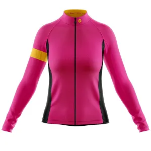 Womens Bezzie Pink Long Sleeve Cycling Jersey
