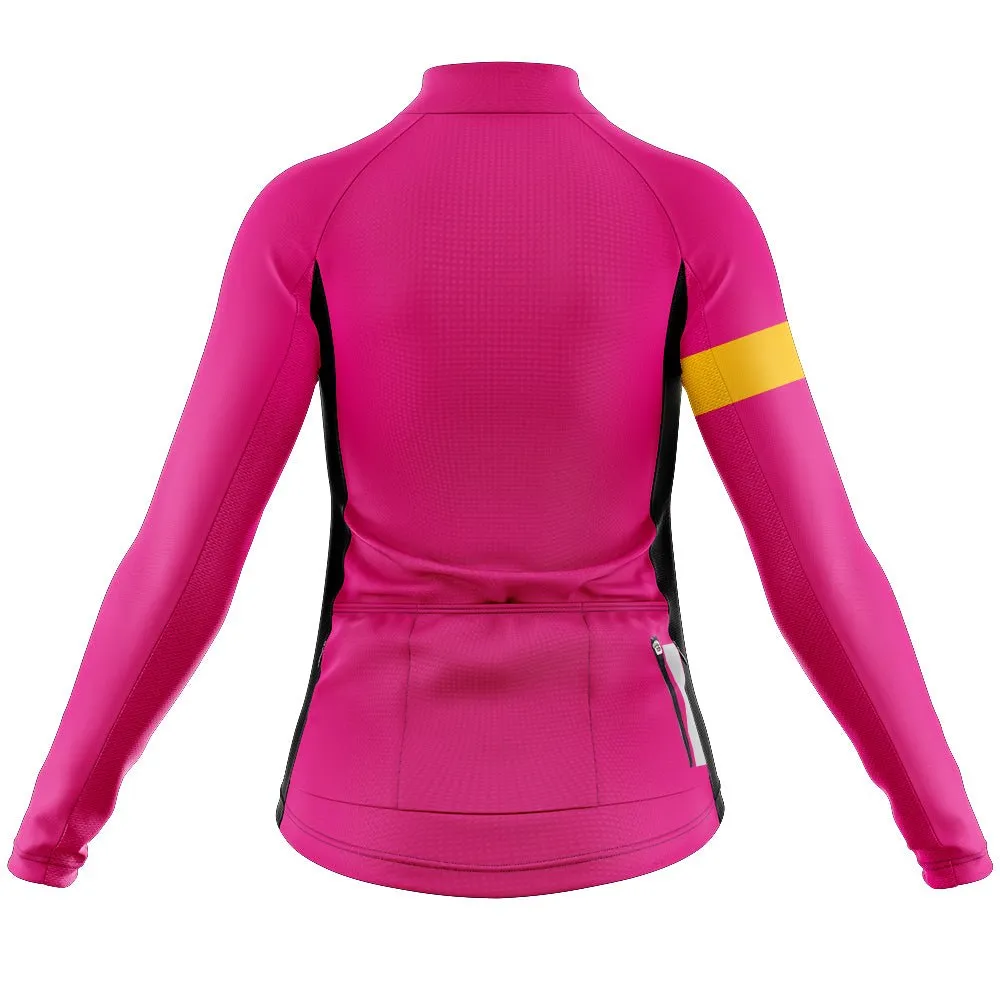 Womens Bezzie Pink Long Sleeve Cycling Jersey