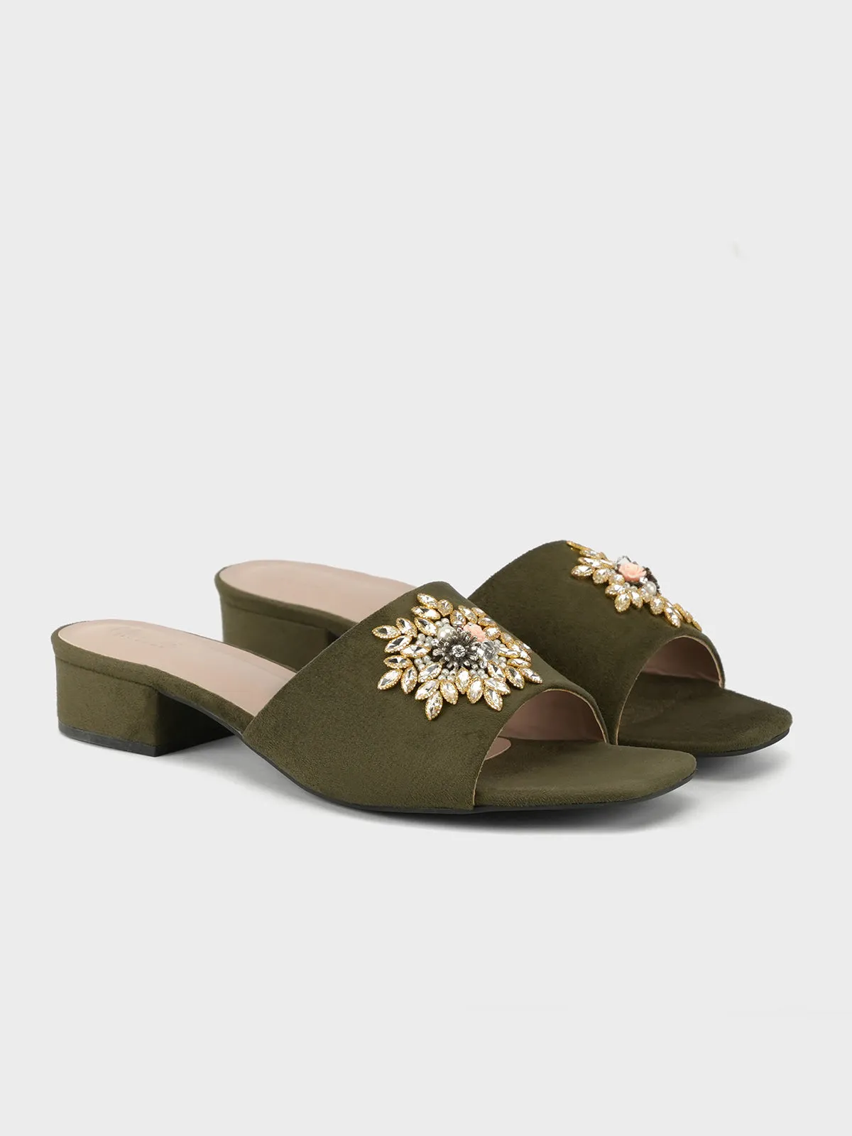 Women's "UMBRIEL" Decorated Slip On Sandals