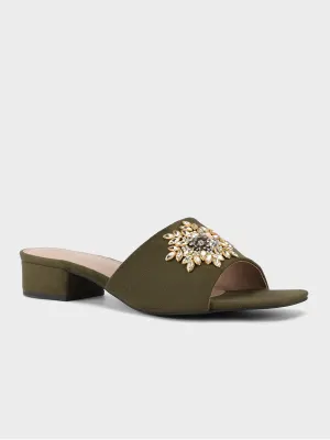 Women's "UMBRIEL" Decorated Slip On Sandals