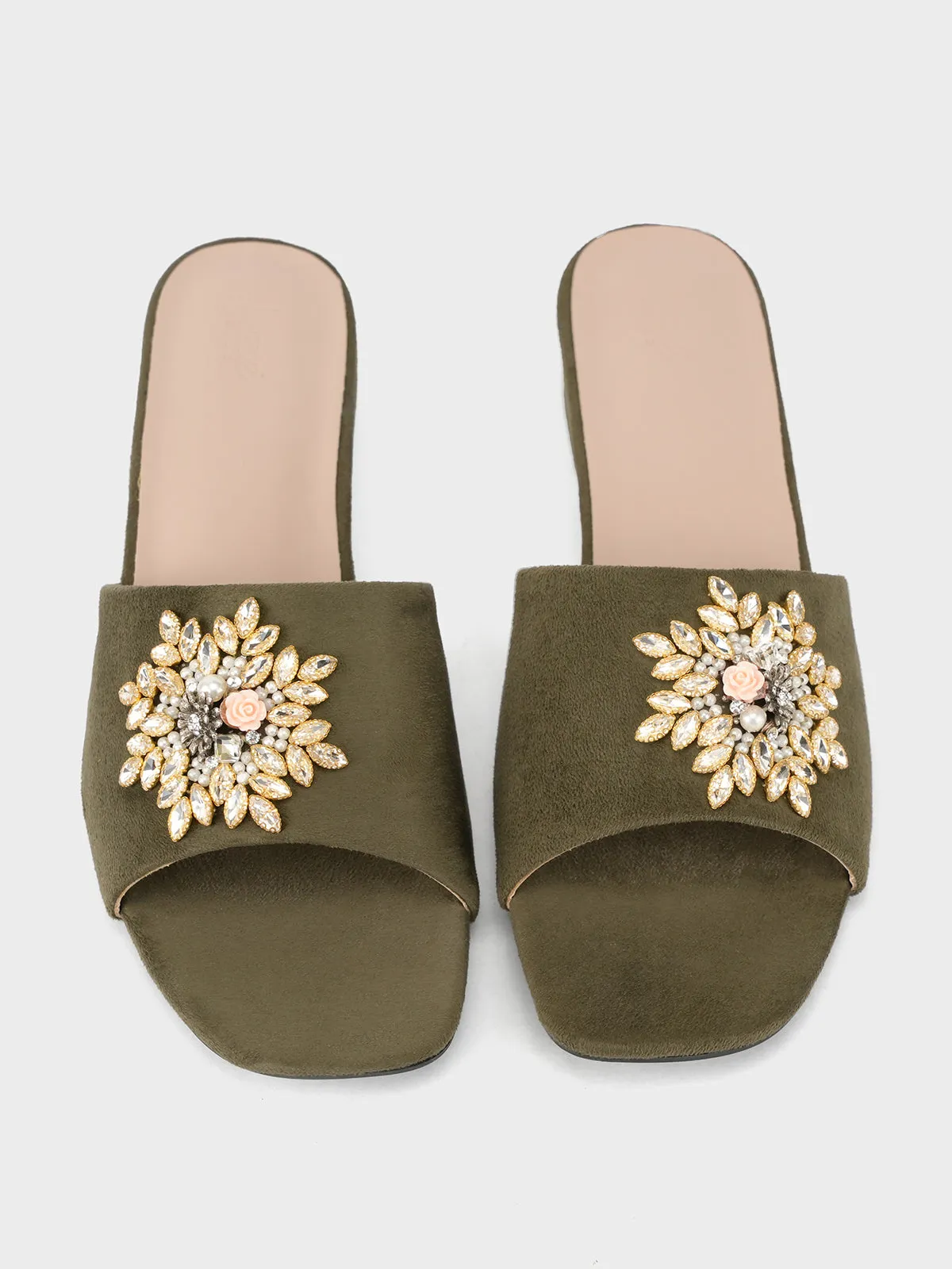 Women's "UMBRIEL" Decorated Slip On Sandals