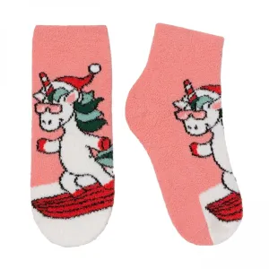 Wondershop Women's Unicorn Sleighing Into The Holidays Cozy Socks