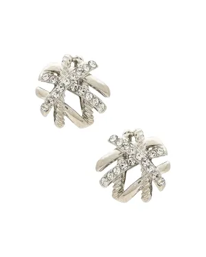 WOVEN STUD EARRING