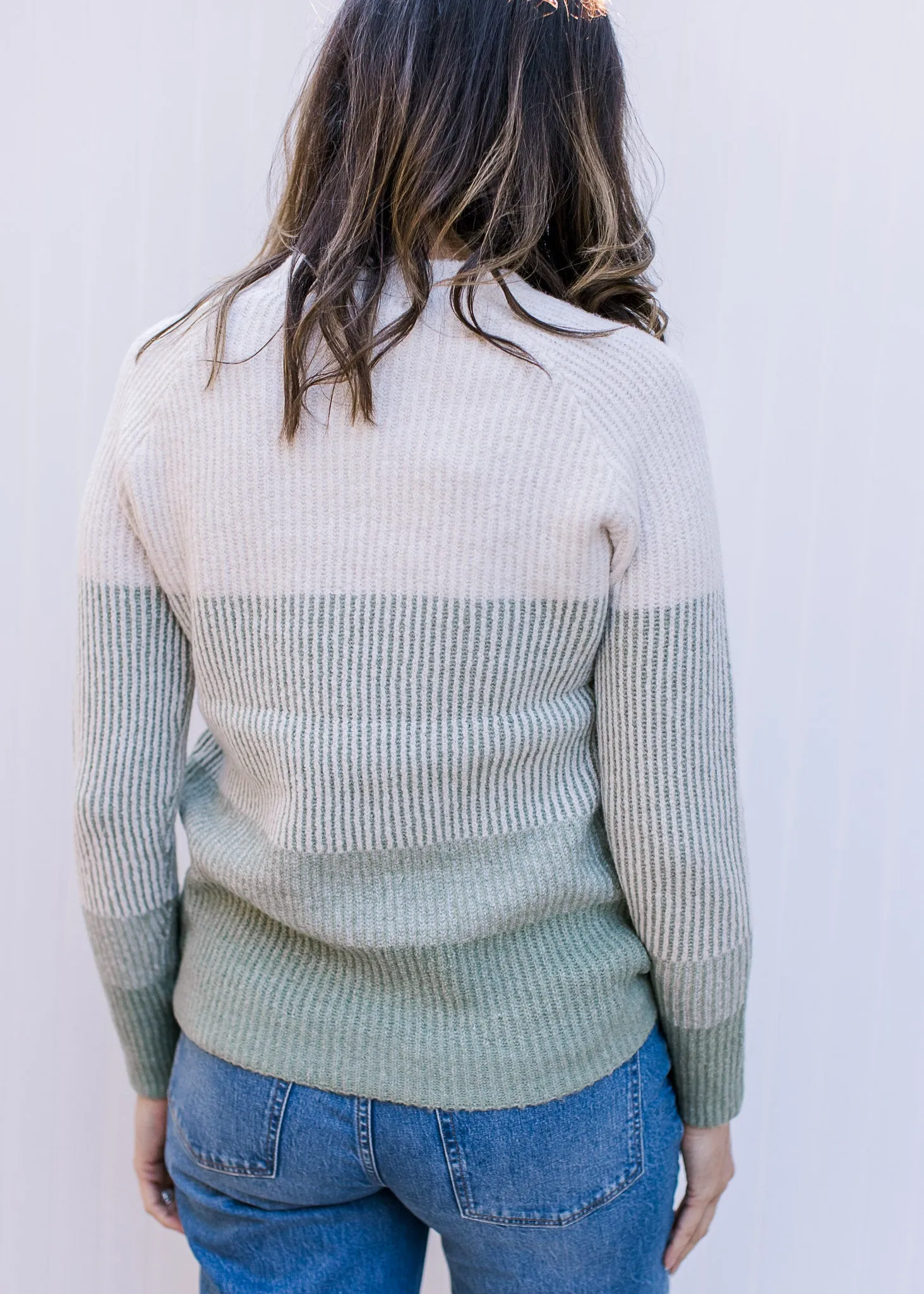 XZ Sage Ribbed Raglan Sweater